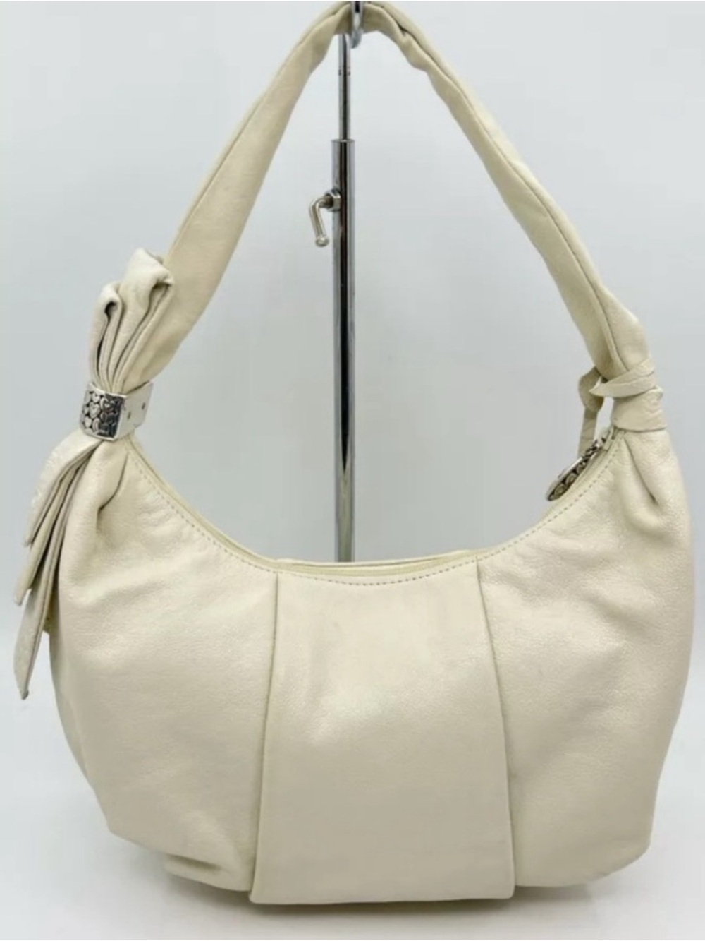 Vintage Brighton Vintage Cream Leather Hobo Bag